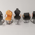 Five Different Colored Modern Massage Chairs With Swivel Base And Comfortable Seats