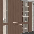Modern Wooden Bookcase with Built in Shelves and LED Lighting for Contemporary Home Library
