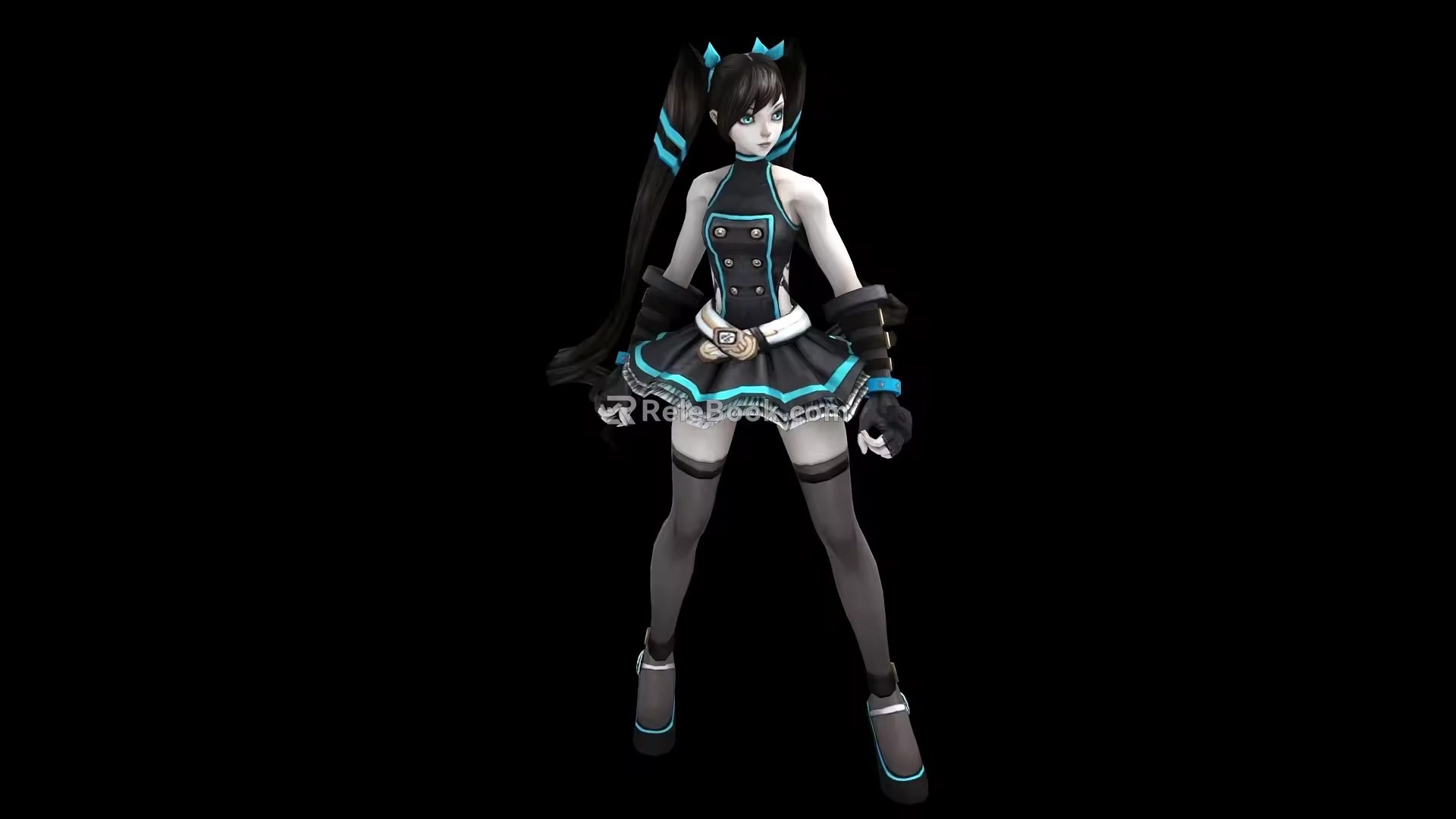Game virtual human character 3d model