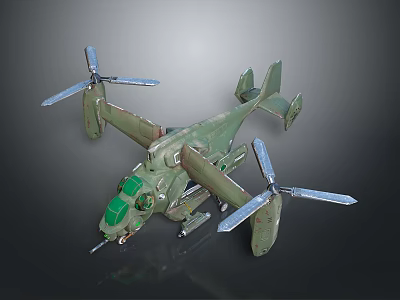 Modern Helicopter Gunship Helicopter Aircraft Gunship Combat Helicopter 3d model