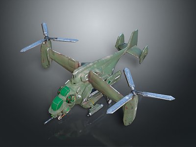 Modern Helicopter Gunship Helicopter Aircraft Gunship Combat Helicopter 3d model