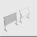 Office Furniture Mobile Whiteboard Stand With Double Writing Surfaces And Sturdy Metal Frame