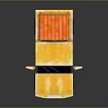 Vibrant Pixel Art Yellow Truck 3D Rendered With Shiny Wheels And Reflective Surface