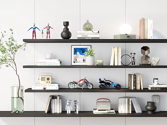 Modern Ornaments Combination Ornaments Green Plant Books Hydroponics Green Plant 3d model