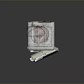 Vintage Broken Computer With Rust Stains And Open Case Abandoned Tech Device