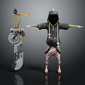 Black Hoodie With Green Cuffs Drawstrings And Khaki Pants Casual Outfit