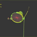 Golden Dragon Themed Decorative Sculpture With Circular Design And Red Accents