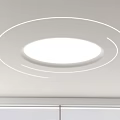 Modern Ceiling Interior Design With Circular Light And Decorative Lines