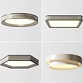 Stylish Modern Ceiling Lights Featuring Round Square Hexagonal Shapes For Home Decor 3d model