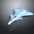 Modern Silver Fighter Jet 3D Model With Shiny Surface And Side View 3d model