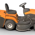 Orange Victory Riding Lawn Mower For Outdoor Gardening And Lawn Maintenance
