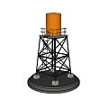 modern water tower 3d model