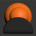 Two Orange Fitness Exercise Balls On Black Support Roller Sports Equipment