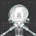 Stylish Cartoon Character With Purple Hair Black Hoodie Skeleton Pattern And Striped Sleeves