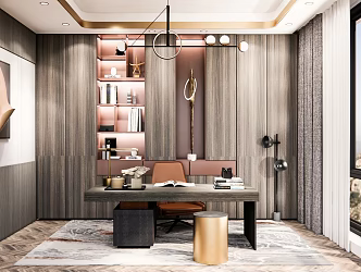 Modern study 3d model