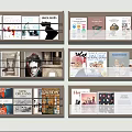 Stylish Books and Magazines with Modern Covers Arranged on Display Shelves