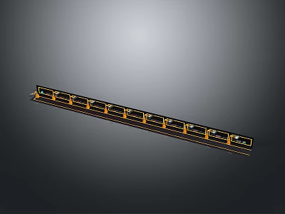 Professional Spirit Level Tool With Yellow Black Design And Multiple Vials For Construction 3d model