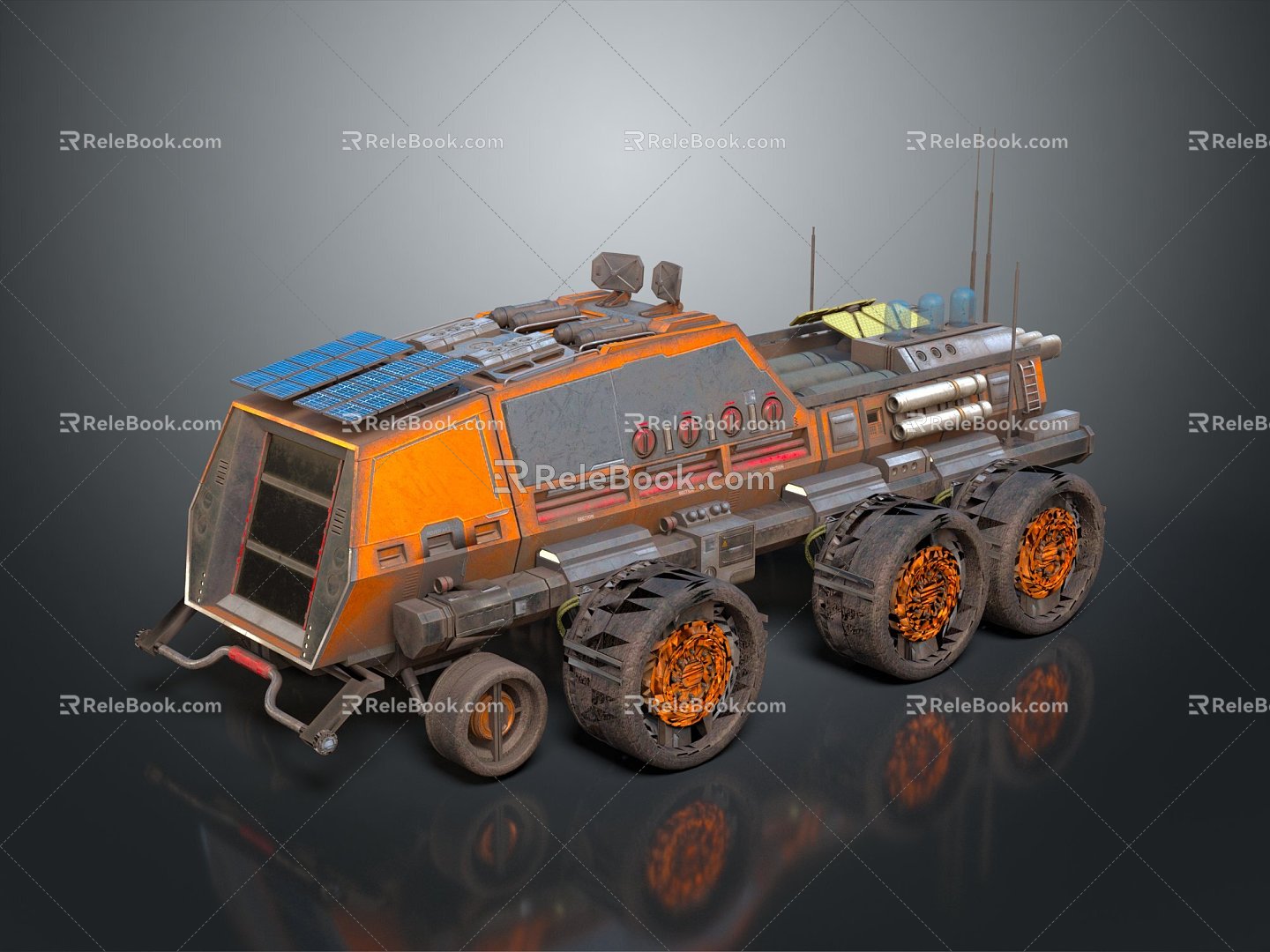 modern lunar exploration vehicle model