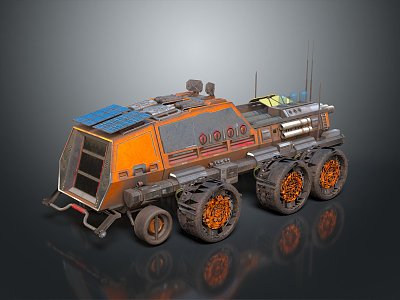 modern lunar exploration vehicle model