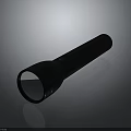 Black Portable Flashlight With White Light And Ergonomic Grip Design 3d model