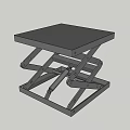 Adjustable Lifting Table With Foldable Metal Frame And Simple Design 3d model