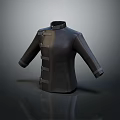 Chinese Style Black Coat With Stand Collar And Frog Buttons Design