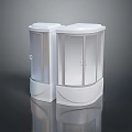 Modern White Transparent Storage Cabinets With Sleek Design And Smooth Surface