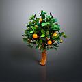 Healthy Orange Tree With Dense Green Leaves And Fresh Ripe Orange Fruits