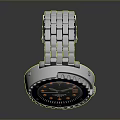 Stylish Stainless Steel Watch With Roman Colosseum Dial And Metal Band