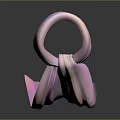Fashionable Soft Pleated Scarf With Pink Purple Gradient Color For Casual Wear