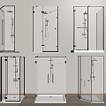 Modern shower 3d model