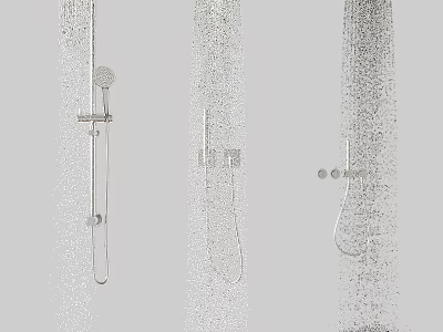 Modern Bathroom Shower Systems With Various Styles And Sleek Stainless Steel Design 3d model