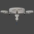 White Drone With Multiple Propellers And Camera Hanging Device Design