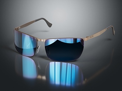 Police Glasses Modern Glasses 3d model