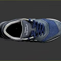 New Balance 574 Running Shoes Blue And Gray Suede And Mesh Upper With White Sole