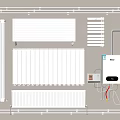 Various Types of Radiators and Gas Boiler with Installation Components