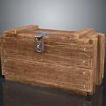 Durable Wooden Storage Box With Metal Lock Rivets And Natural Wood Grain
