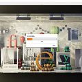 Shop Window Display With Colorful Balloons Letter Decorations Perfume Bottles And Eau de Parfum Labels
