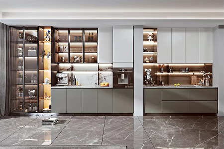 Modern Wine Cabinet 3d model