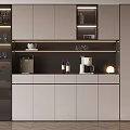 Modern Wine Cabinet Interior Design With Built in Lighting Wine Bottles And Glass Storage