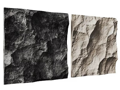 Dark and Light Natural Rock Texture Samples for Design Projects 3d model