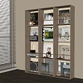 Modern Books Book Ornaments Display Cabinet Locker Magazine Ornaments 3d model