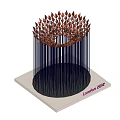Garden Ornament With Spike Shaped Top Black Columns And London 2012 Square Base