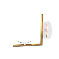 Modern Brass Wall Sconce With White Spherical Shade For Decorative Lighting 3d model