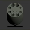 Black Cylindrical Desk Organizer With Multiple Holes And Stable Base For Office Supplies