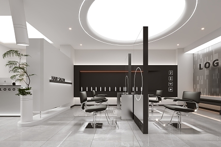 Minimalist Hair Shop 3d model