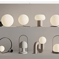 modern table lamp spherical table lamp 3d model