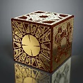 Ornamental Golden Cube With Intricate Openwork Surface Patterns Detailed Design For Home Decor 3d model