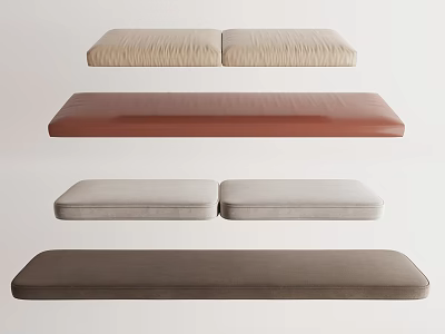 Variety Of Cushions In Different Colors And Styles 3d model