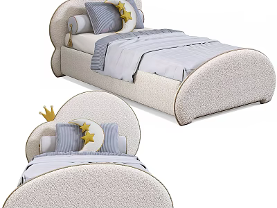 Modern Children's Bed Children's Single Bed 3d model